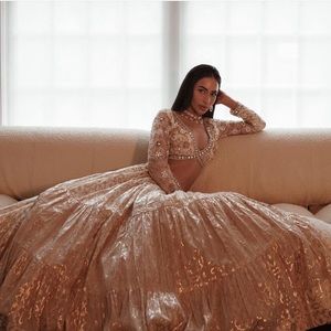 Neha Khullar gold and white cream lehenga size small